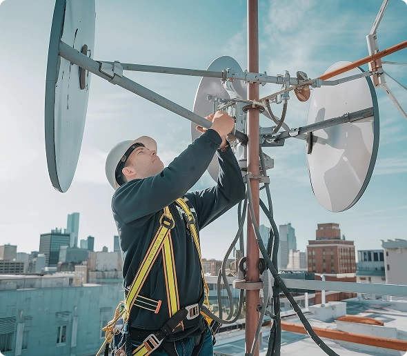 Technicien sur antenne